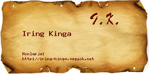Iring Kinga névjegykártya